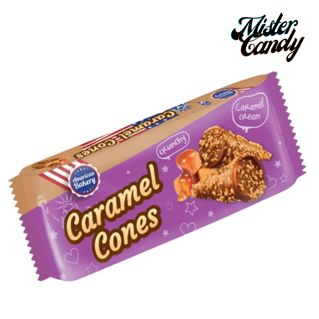 American Bakery Caramel Cones 112g (USA) (Mindesthaltbarkeitsdatum: 02.02.2025)