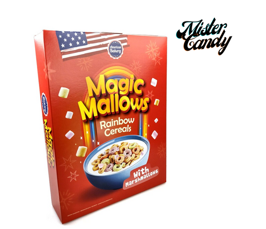 American Bakery - Magic Mallows Rainbow Cereals With Marshmallows 200g (USA) (Mindesthaltbarkeitsdatum: 16.03.2025