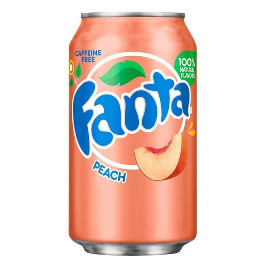 Fanta Peach 355ml (USA)(Mindesthaltbarkeitsdatum: 17.02.2025)